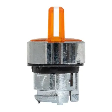 Исполнительный механизм переключателя ХB4 желтый на 2 положения с фиксацией, с подсветкой с короткой ручкой IP65 EKF