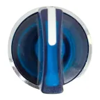 Исполнительный механизм переключателя ХB4 синий на 2 положения возвратный без фиксации, с подсветкой с короткой ручкойой IP65