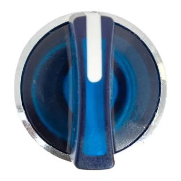 Исполнительный механизм переключателя ХB4 синий на 2 положения возвратный без фиксации, с подсветкой с короткой ручкойой IP65