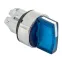 Исполнительный механизм переключателя ХB4 синий на 2 положения возвратный без фиксации, с подсветкой с короткой ручкойой IP65