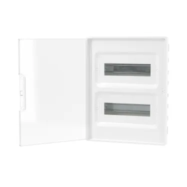 Щиток 24 мод встраиваемый FRAME, белый, с прозрачной дверцей, с 4 шинами PEN (2шт на 8 отв. и 2шт на 6 отв.)