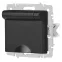 Розетка Intro Accent 6-203-05 2P+E Schuko с крышкой, 16А-250В, IP20, СУ, антрацит