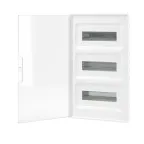 Щиток 36 мод встраиваемый FRAME, белый, с прозрачной дверцей, с 4 шинами PEN (2шт на 8 отв. и 2шт на 10 отв.)