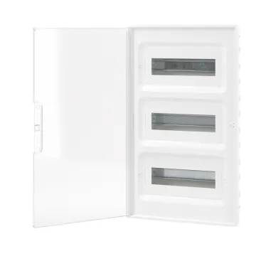 Щиток 36 мод встраиваемый FRAME, белый, с прозрачной дверцей, с 4 шинами PEN (2шт на 8 отв. и 2шт на 10 отв.)