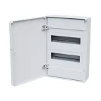 Щит распределительный навесной с пласт. белой дверцей на 24 модуля, OptiBox Pro 24-NNR-IP40