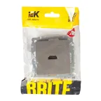 BRITE Розетка HDMI РHDMI-0-БрС сталь