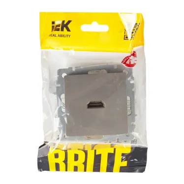 BRITE Розетка HDMI РHDMI-0-БрС сталь