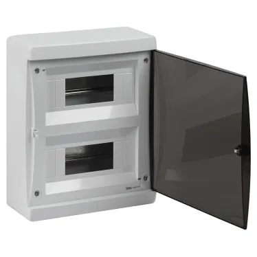 Корпус пластиковый навесной ЩРН-П-18 IP41 прозрачная крышка белый COMFORT