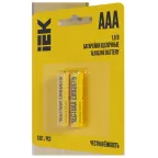 Батарейка щелочная Alkaline LR03/AAA (2шт/блистер) IEK