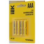 Батарейка щелочная Alkaline LR03/AAA (4шт/блистер) IEK