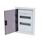 Щит распределительный встраиваемый с пласт. черной прозрачной дверцей на 24 модуля, OptiBox Pro 24-VKR-IP40