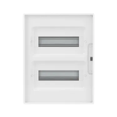 Щиток 24 мод встраиваемый для полых стен FRAME, белый, с прозрачной дверцей, с 4 шинами PEN (2шт на 8 отв. и 2шт на 6 отв.)