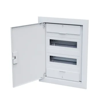 Щит распределительный встраиваемый с пласт. белой дверцей на 24 модуляOptiBox Pro 24-VNR-IP40