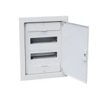 Щит распределительный встраиваемый с пласт. белой дверцей на 24 модуляOptiBox Pro 24-VNR-IP40