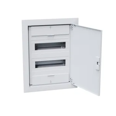 Щит распределительный встраиваемый с пласт. белой дверцей на 24 модуляOptiBox Pro 24-VNR-IP40