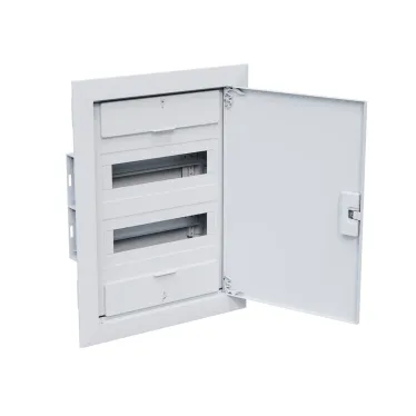 Щит распределительный встраиваемый с пласт. белой дверцей на 24 модуляOptiBox Pro 24-VNR-IP40