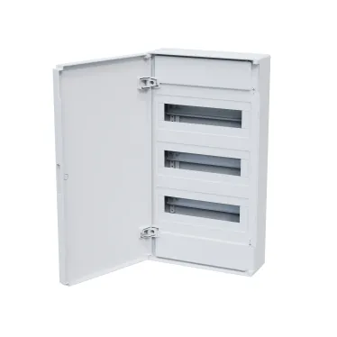 Щит распределительный навесной с пласт. белой дверцей на 36 модулей, OptiBox Pro 36-NNR-IP40
