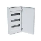 Щит распределительный навесной с пласт. белой дверцей на 36 модулей, OptiBox Pro 36-NNR-IP40