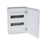 Щит распределительный навесной с пласт. белой дверцей на 24 модуля, OptiBox Pro 24-NNR-IP40