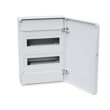 Щит распределительный навесной с пласт. белой дверцей на 24 модуля, OptiBox Pro 24-NNR-IP40