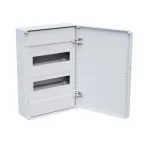 Щит распределительный навесной с пласт. белой дверцей на 24 модуля, OptiBox Pro 24-NNR-IP40