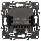 Розетка 2P+E 16A-250В, штор. с 2xUSB 5В-3А, Эра Elegance, алюминий 14-4109-03