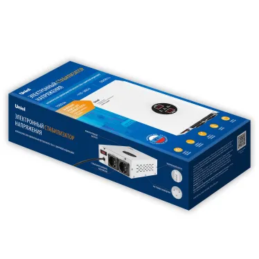 Стабилизатор напряжения ультратонкий Однофазный релейный 1500Вт Настенный TM Uniel U-DTRS-1500W