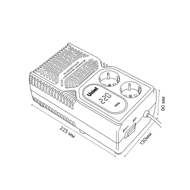 Стабилизатор напряжения серии Constant 1000ВА Настольный TM Uniel U-SDE 1000W