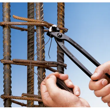 Клещи вязальные для арматурной сетки резка - проволока средней твердости 31мм твердая проволока 18мм режущая кромка 61 HRC / 25мм L-300мм блистер цвет черный