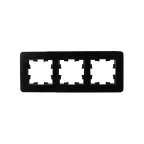 BRITE Рамка 3 поста РУ-3-1-Бр металл черный RE AL IEK