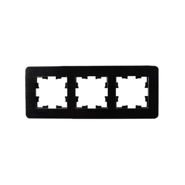 BRITE Рамка 3 поста РУ-3-1-Бр металл черный RE AL IEK