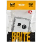 BRITE Розетка двойная TV+RJ45 кат.5E РТВ/РК12-БрАБ арктический белый IEK