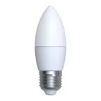 Лампа светодиодная LED-C37-7W/NW/E27/FR/NRФорма свеча, матовая. Серия Norma. Белый свет (4000K). Картон. ТМ Volpe
