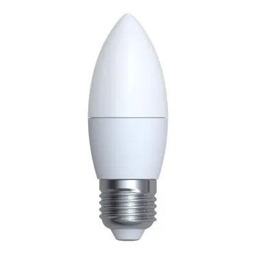 Лампа светодиодная LED-C37-7W/NW/E27/FR/NRФорма свеча, матовая. Серия Norma. Белый свет (4000K). Картон. ТМ Volpe