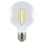 Лампа светодиодная 5 Вт Форма шар прозрачная Серия Яркая A++ Теплый белый свет 3000K Картон LED-G95-5W/3000K/E27/CL GLY01TR