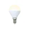 Лампа светодиодная LED-G45-9W/WW/E14/FR/NR Форма шар, матовая. Серия Norma. Теплый белый свет (3000K). Картон. ТМ Volpe