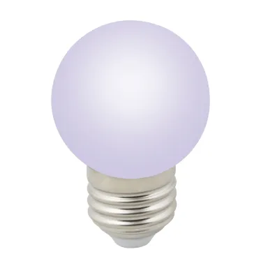 Лампа декоративная светодиодная форма шар матовая RGB LED-G45-1W/RGB/E27/FR/С Картон ТМ Volpe