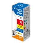 Лампа светодиодная. LED-C35-6W/3000K/E27/FR/SLF Форма свеча, матовая. Теплый (3000K).