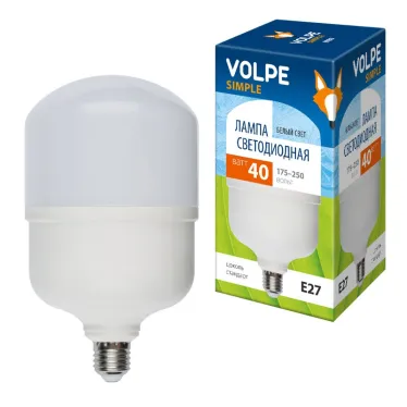 Лампа светодиодная LED-M80-40W/NW/E27/FR/S Матовая. Simple. (4000K).