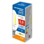 Лампа светодиодная Форма свеча прозрачная Белый свет 4000K LED-C35-5,5W/4000K/E14/CL/SLF