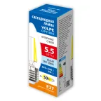 Лампа светодиодная Форма свеча прозрачная Белый свет 4000K LED-C35-5,5W/4000K/E27/CL/SLF