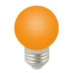 Лампа декоративная светодиодная LED-G45-1W/ORANGE/E27/FR/С Форма шар матовая Цвет оранжевый Картон