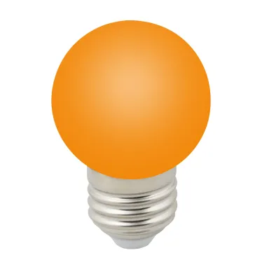 Лампа декоративная светодиодная LED-G45-1W/ORANGE/E27/FR/С Форма шар матовая Цвет оранжевый Картон