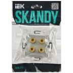 SKANDY Аудиорозетка 4-местная SK-A01S серебряный IEK