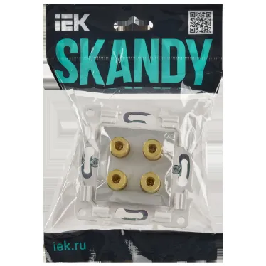 SKANDY Аудиорозетка 4-местная SK-A01S серебряный IEK