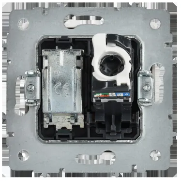 BRITE Розетка двойная TV+RJ45 кат.5E РТВ/РК12-БрАБ арктический белый IEK