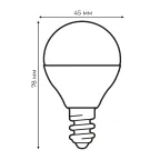 Лампа светодиодная 6 Вт Форма шар матовая Белый свет 4000K Картон LED-G45-6W/4000K/E14/FR/RA95 PLK01WH
