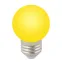 Лампа декоративная светодиодная LED-G45-1W/YELLOW/E27/FR/С Форма шар матовая. Цвет желтый Картон
