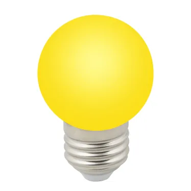Лампа декоративная светодиодная LED-G45-1W/YELLOW/E27/FR/С Форма шар матовая. Цвет желтый Картон