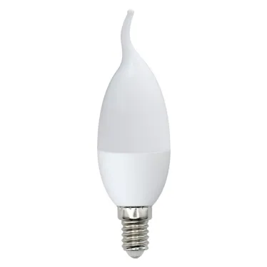 Лампа светодиодная LED-CW37-9W/NW/E14/FR/NR Форма свеча на ветру, матовая. Серия Norma. Белый свет (4000K). Картон. ТМ Volpe